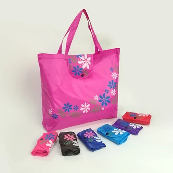 Женская складная сумка большой емкости, портативная повседневная цветочная экологическая сумка для покупок, яркая универсальная сумка для покупок с пряжкой