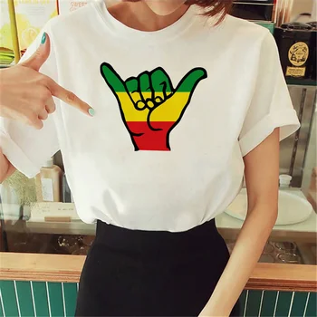 Женская футболка в стиле регги, дизайнерская футболка с комиксами, женская японская одежда